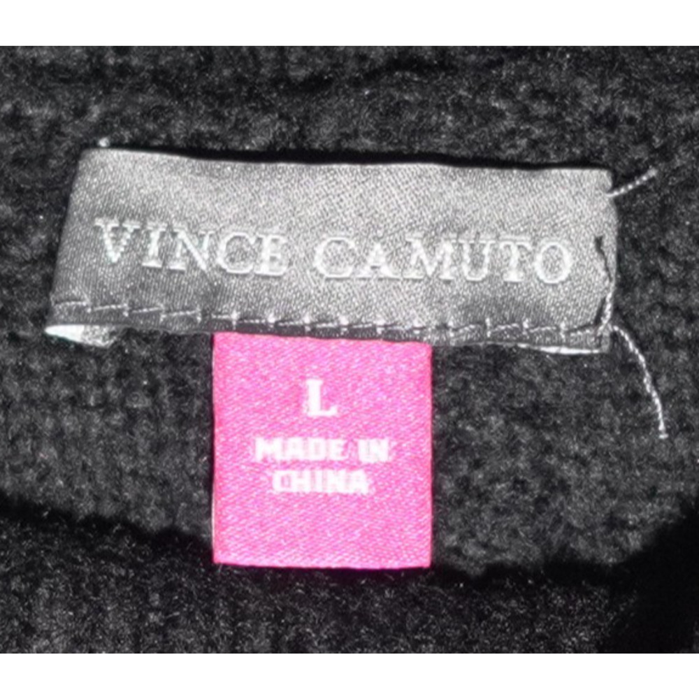 Vince Camuto Cable Knit Sweater Mock Neck Oversized Brown Size L - Picture 3 of 10